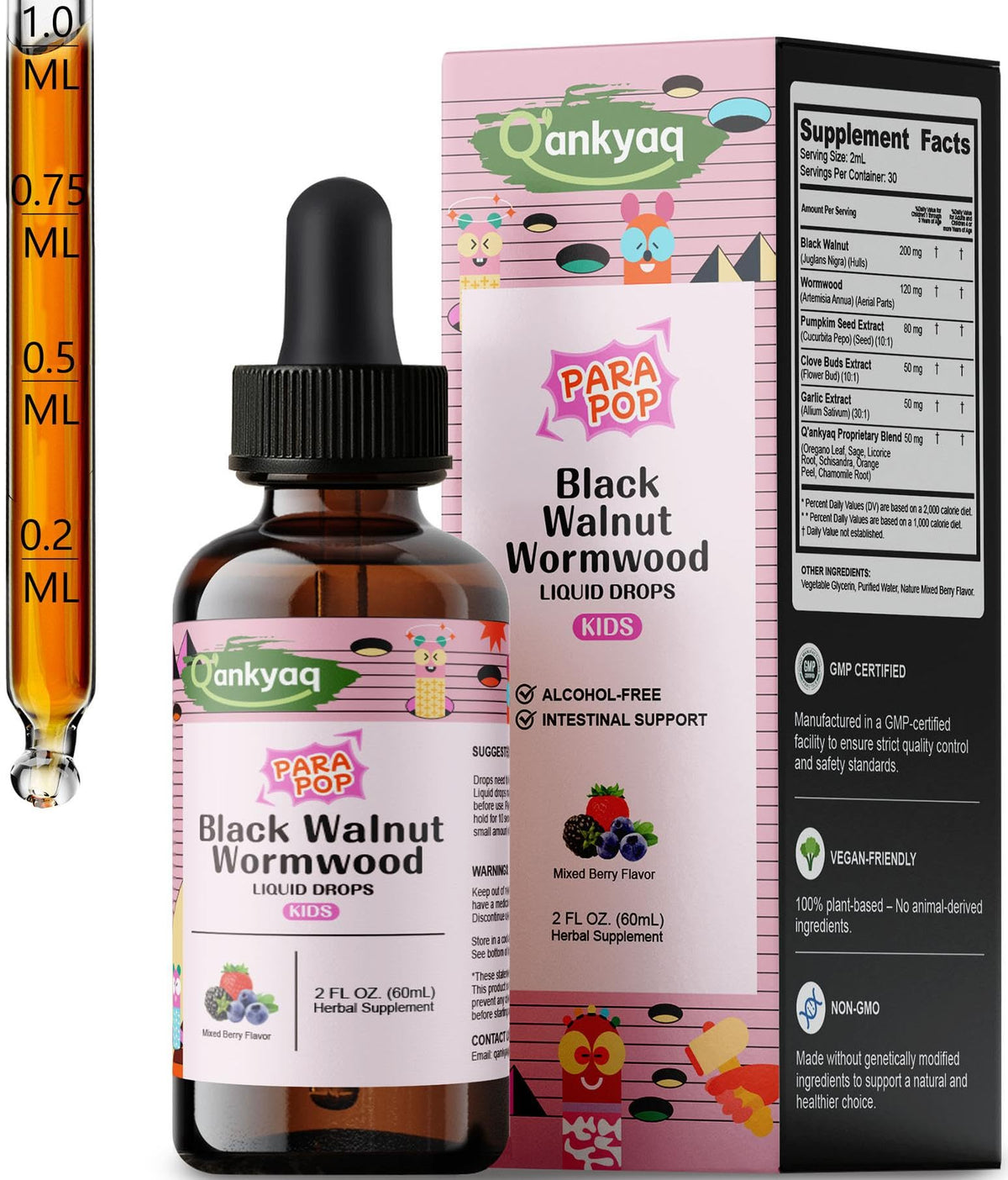 q'ankyaq seasonal course drops at the season-start hour — Black Walnut Wormwood Liquid for Kids1 — q'ankyaq