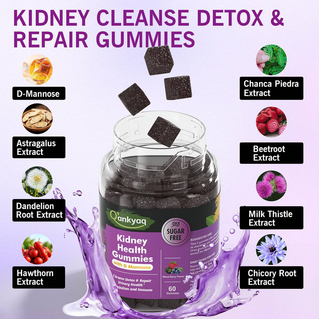 q'ankyaq kidney chews at the first glass of the morning — Kidney cleanse detox repair gummies — q'ankyaq